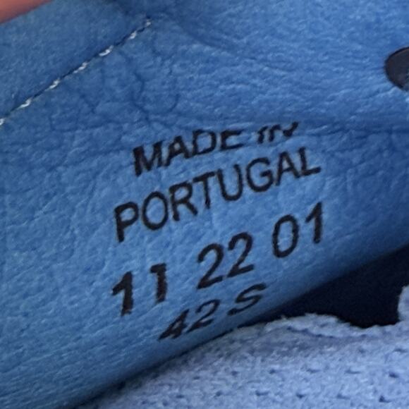 Birkenstock Bend Low Suede Leather Shoes Blue Embossed EU 42 US Women's 11 NWOB - Picture 12 of 15